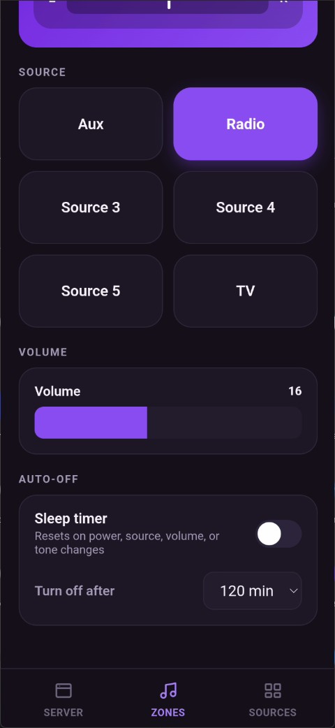 Advanced zone settings